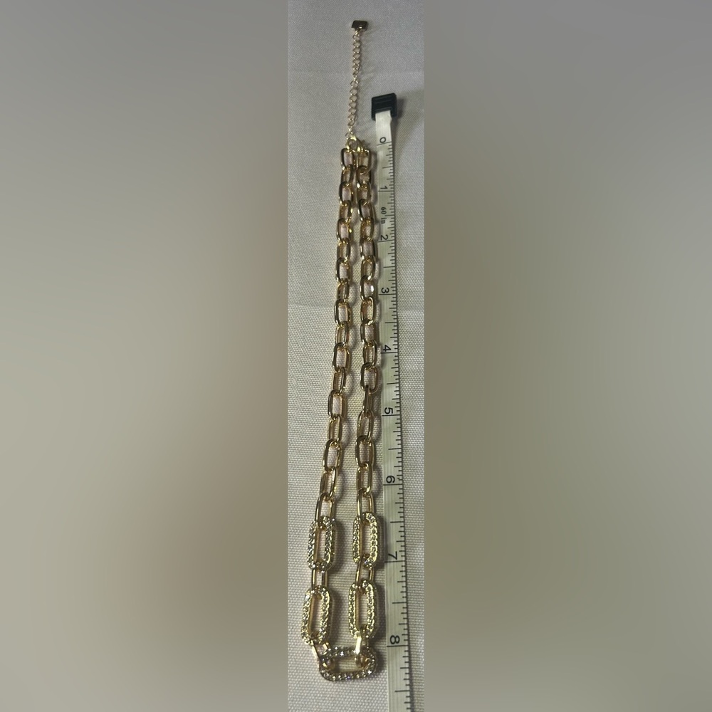 Park Lane Gold-Tone Pavé Link Necklace - Picture 4 of 5